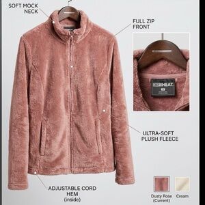 32 Degrees Dusty Rose Teddy Jacket